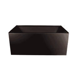 60’’ matte black right alcove bathtub