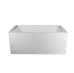 60’’ matte white left alcove bathtub