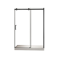 48'' matte black shower door