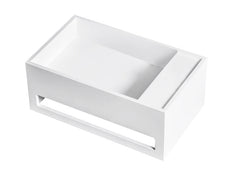 Lavabo en surface solide avec porte-serviette 20''X12''X8''