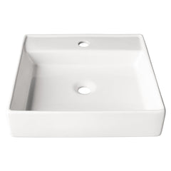 Vasque carrée de porcelaine 17’’X17’’