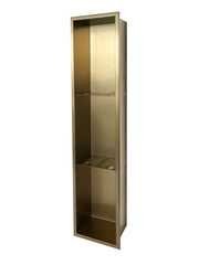 36X8 Brushed Brass (Gold) Shower Niche