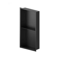 12X24 Matte Black Shower Niche With Shelf