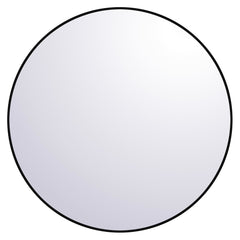 Miroir rond 36'' avec cadre noir mat