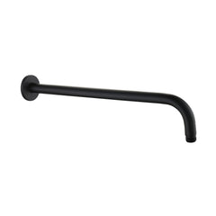 Bras de douche rond noir mat 16''