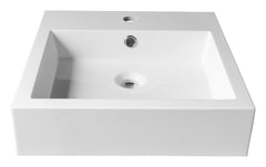 17’’X17’’ square polymer vessel sink