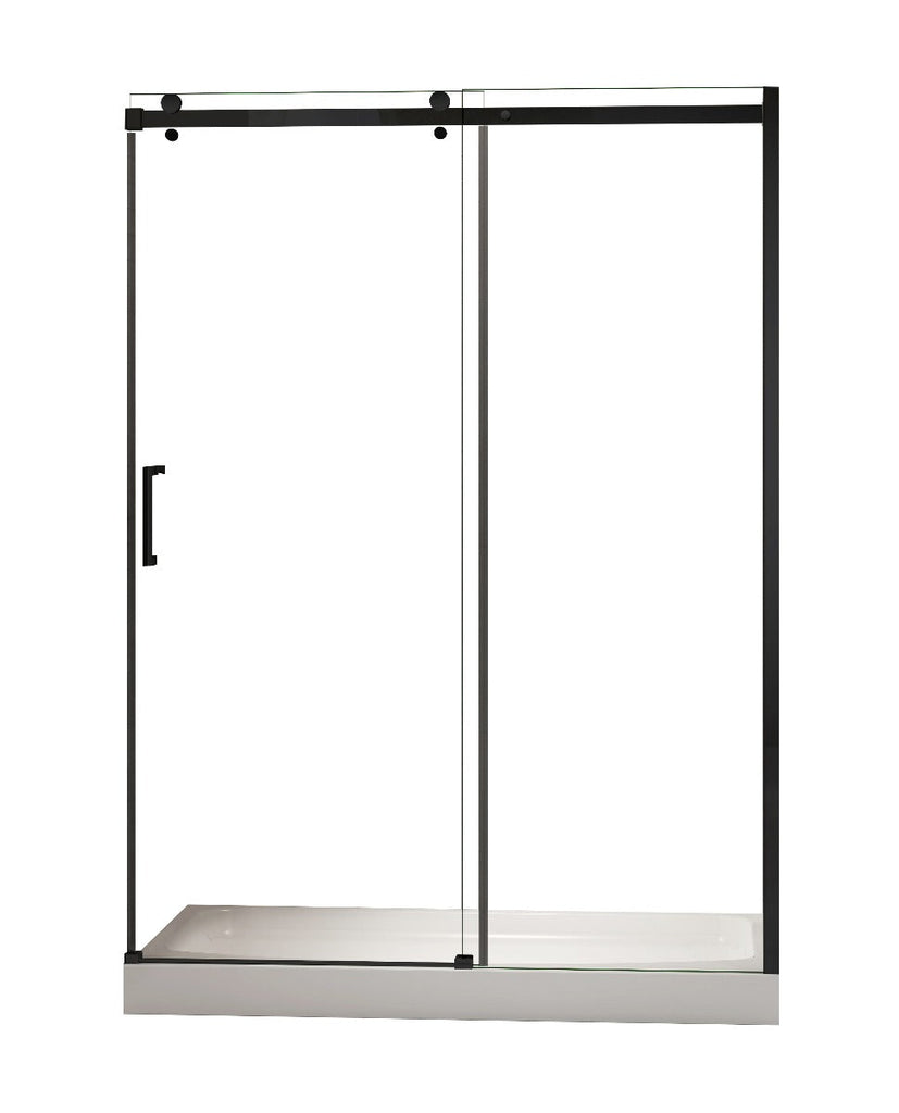 Porte de douche 60'' noire seule