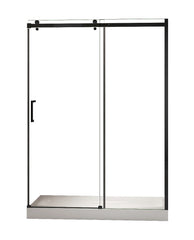 60'' matte black shower door